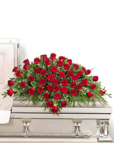 50 Red Roses Casket Spray