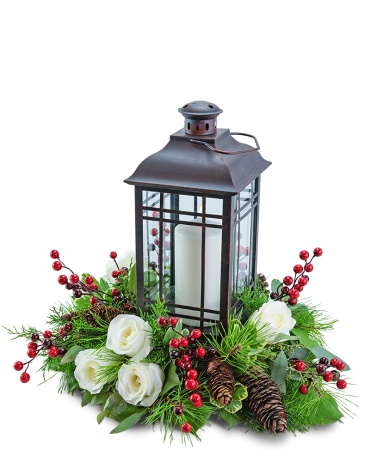 Hollyberry Rose Lantern