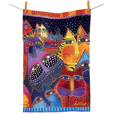 Laurel Burch Fantasticats Tea Towel