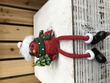 Resin Sitting Cardinal w/tree