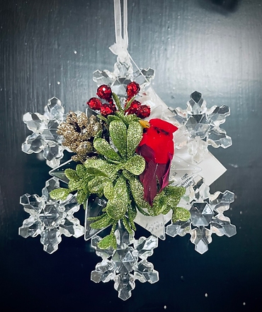 Clear Crystal Snowflake Ornament