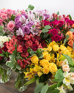 Alstroemeria & Spray Rose Monochromatic Bouquet