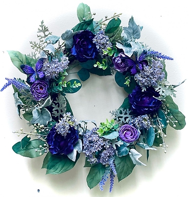 Purple Butterfly Wreath